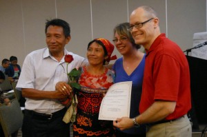 Couple Receiving Certificate after Seminar